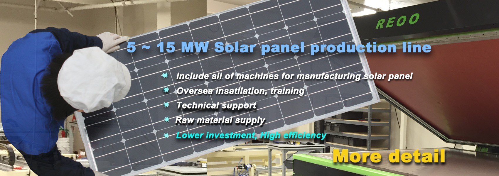 5 MW solar panel production line