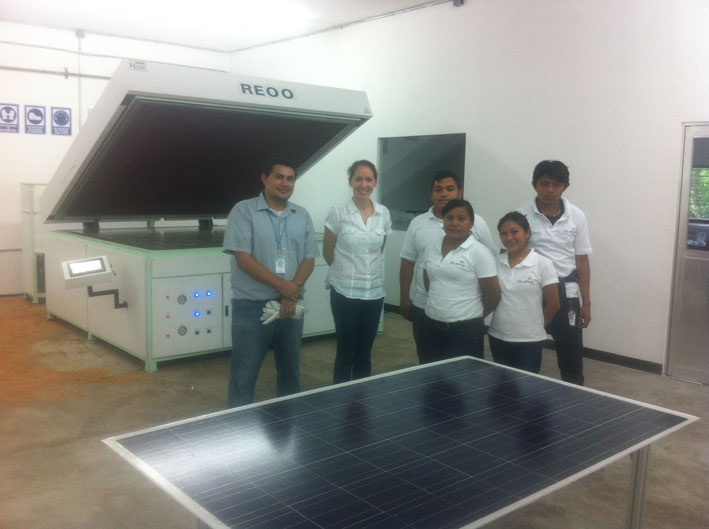 2016 Dec we installed solar panel production line in Mexcio(图2)