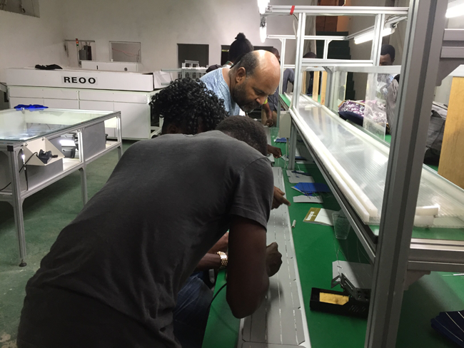 2018 Feb we installed solar panel making machine in Jamaica(图2)